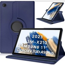 Cover Center  Samsung Galaxy Tab A9 Plus 11 Inç Tablet Uyumlu Kapaklı Kılıf Tam Koruyucu Zırh 360 Derece Dönerli