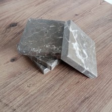 Oasis Stone Doğal Mermer Moon Grey 4'lü Bardak Altlığı