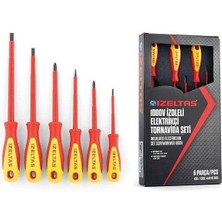 İzeltaş Izeltaş 4140009106 1000V İzoleli Elektrikçi Tornavida Seti 6 Parça Ergonomik Tasarımlı Çok Amaçlı Kullanım
