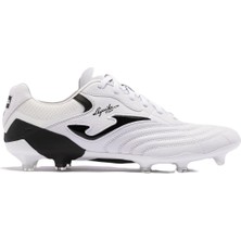 Joma Aguıla Cup 2402 Blanco Negro Fırm Ground Erkek Beyaz Krampon (Çim Zemin) ACUS2402FG