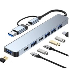 Maxgo 3011 7 In 1 Usb/type-C To USB A USB C-Usb 2.0/3.0 Çevirici Adaptör 7 Port Çoklayıcı USB Hub