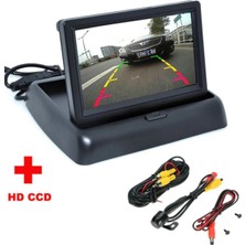 Mega Oto Market Katlanır 4,3" LCD Ekran ve Geri Vites Park Kamerası