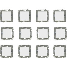 Ovivo Grano Beyaz Anahtar 12'li Paket Çerçevesiz (Mekanizma)