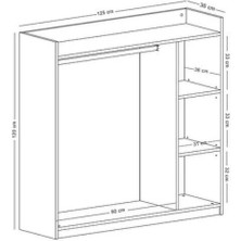 Raflı Elbise Dolabı Askılık Vestiyer Portmanto