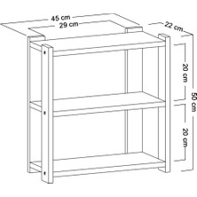 Durusilya Baharatlık Çok Amaçlı Raf Tezgah Üstü Üç Katlı Raf