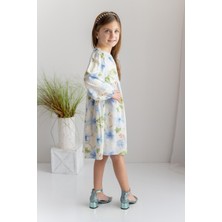 Zeyland Kız Çocuk Desenli Dokuma Elbise