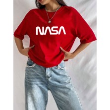Medinenur  Nasa Baskılı Siyah Tshirt