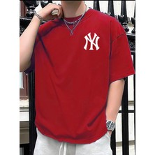 Medinenur Ny Baskılı Bisiklet Yaka  Tshirt