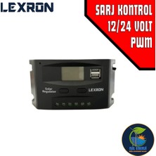 Lexron 10 Amper 12/24 Volt Pwm Şarj Kontrol Cihazı