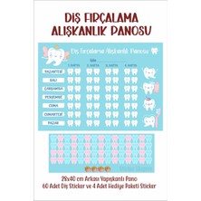 Sticker Ekspres Çocuklar Için Diş Fırçalama Alışkanlık Panosu Sticker - Diş Fırçalama Takip Çizelgesi