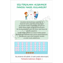 Sticker Ekspres Çocuklar Için Diş Fırçalama Alışkanlık Panosu Sticker - Diş Fırçalama Takip Çizelgesi