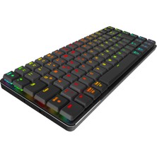 Rampage W-Granıte Siyah/gri Low Profile Red Swıtch Q Rgb 2,4 Ghz+ Bt Mekanik Gaming Oyuncu Klavye