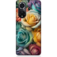 Teknomeg Huawei Nova  9 Uyumlu Pastel Soft Güller Desenli Silikon Kılıf