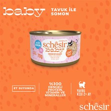 Schesir Babycat Tavuklu ve Somon Balıklı Tahılsız Yavru Kedi Konservesi 12 Adet 70 gr