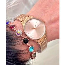 Ferrucci Sade Şık Tasarım Su Geçirmez Çelik Kadın Kol Saat+Bileklik