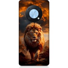 Teknomeg Huawei Nova  Y90 Uyumlu Yırtıcı Aslan Kral Desenli Silikon Kılıf