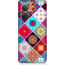 Teknomeg Huawei Nova  9 Se Uyumlu Pitikare Mandala Desenler Desenli Silikon Kılıf
