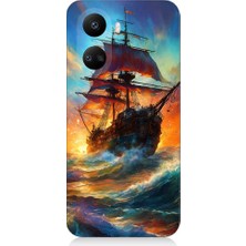 Teknomeg Huawei Nova  10 Se Uyumlu Kızıl Deniz Yelkenli Gemi Desenli Silikon Kılıf