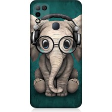 Teknomeg Infinix Hot 10 Play Uyumlu Dahi Yavru Fil Desenli Silikon Kılıf