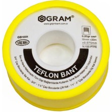 Gram Teflon Bant Sızdırmazlık Bandı 19 mm x 30 mt 10 Adet