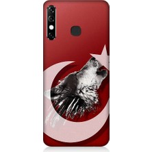 Teknomeg Infinix Hot 8 Kurt ve Bayrak Desenli Silikon Kılıf