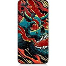 Teknomeg Infinix Hot 10 Play Uyumlu Devil Skull Şeytan Kafatası Desenli Silikon Kılıf