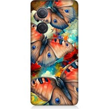 Teknomeg Huawei Nova  9 Se Uyumlu Soft Renkli Kelebekler Desenli Silikon Kılıf