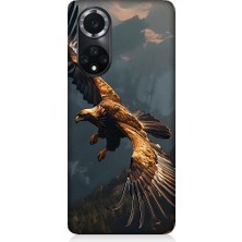 Teknomeg Huawei Nova  9 Uyumlu Uçan Kara Kartal Desenli Silikon Kılıf