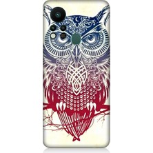 Teknomeg Infinix Hot 11S Uyumlu Mistik Tribal Baykuş Desenli Silikon Kılıf