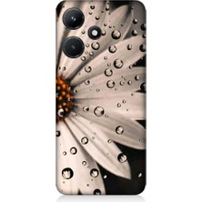 Teknomeg Infinix Hot 30I Uyumlu Papatya ve Su Damlaları Desenli Silikon Kılıf