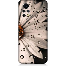 Teknomeg Infinix Note 11S Uyumlu Papatya ve Su Damlaları Desenli Silikon Kılıf