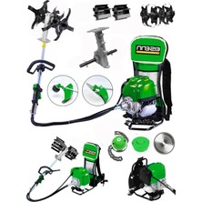 Eisenn Germany True Rockle Series 3 In 1 Green 20 Hp Sırt Tipi Tırpan + Toprak Eşeleme Aparatı + Akrobat Çapa Aparatı