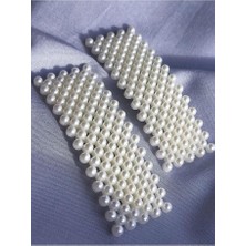 Dzc Kuzenler Avm Taşlı Incili Dikdörtgen Model Çıtçıtlı Toka 2 Adet