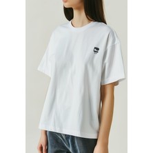 Coredra Self Love Oversize T-Shirt Kadın - Beyaz