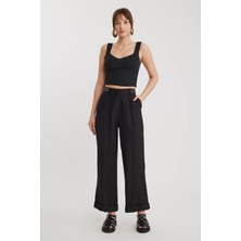 Vitrin Yanı Taşlı Duble Paça Pantolon