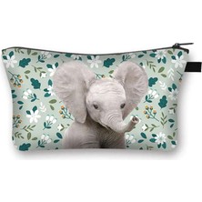 Qiuming Shop SHZBDONGWU017X Stili Sevimli Hayvan Fil Koala Kozmetik Çantası Zebra Kız Seyahat Kozmetik Çantası Kadın Ruj Tutucu Çanta Güzellik Makyaj Çantası Hediye (Yurt Dışından)