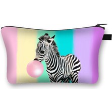 Qiuming Shop SHZBDONGWU017X Stili Sevimli Hayvan Fil Koala Kozmetik Çantası Zebra Kız Seyahat Kozmetik Çantası Kadın Ruj Tutucu Çanta Güzellik Makyaj Çantası Hediye (Yurt Dışından)