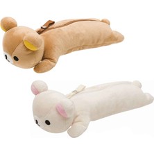 Qiuming Shop Bir Stil Kawaii Rilakkuma Peluş Kalem Kutuları Kızlar Çocuklar Için Okul Korilakkuma Ayı Anime Sevimli Kalem Kutusu Kılıfı Organizatör Kalem Çantası (Yurt Dışından)