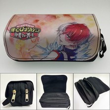 Qiuming Shop T Stili Anime My Hero Academia Kalem Çantası Deri Makyaj Kozmetik Çantaları Fairy Tail Karikatür Kırtasiye Tutucu Öğrenci Kalem Kutuları (Yurt Dışından)