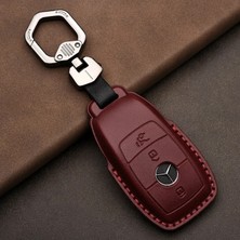 Cdwishbest Siyah-A Hakiki Deri Araba Anahtarı Durum Kapağı Mercedes-Benz W203 W210 W211 Amg W E S Cls Clk Cla Slk Classe Akıllı Araba Anahtarlık (Yurt Dışından)