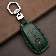 Cdwishbest Siyah-A Hakiki Deri Araba Anahtarı Durum Kapağı Mercedes-Benz W203 W210 W211 Amg W E S Cls Clk Cla Slk Classe Akıllı Araba Anahtarlık (Yurt Dışından)