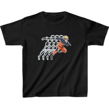 Tarz Yeri Çocuk Unisex Baskılı T-Shirt - Siyah