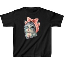 Tarz Yeri Çocuk Unisex Baskılı T-Shirt - Siyah