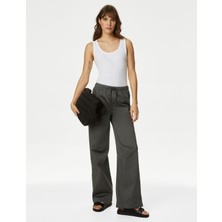 Marks & Spencer Relaxed Fit Yüksek Bel Paraşüt Pantolon