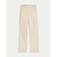 Marks & Spencer Yüksek Bel Straight Leg Chino Pantolon
