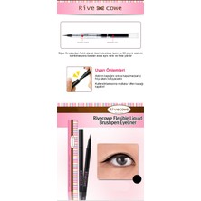 Rivecowe 24 Saat Kalıcı Suya Dayanıklı Brushpen Eyeliner