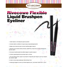 Rivecowe 24 Saat Kalıcı Suya Dayanıklı Brushpen Eyeliner