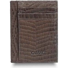 Guard Texas Baskı Kahverengi Deri Kartlık - GRD2403XW22158