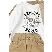 Cico Kids Spor Ceketli Erkek Bebek Takım Bej