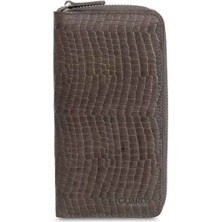Guard Texas Baskılı Kahverengi Fermuarlı Portföy Cüzdan - GRD2403XW22162